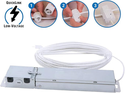 HALO 4 inch Quicklink Canless LED Downlight Selectable 2700K, 3000K, 3500K, 4000K, 5000K CCT – White (4 pack)