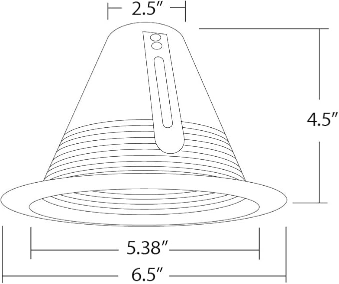 NICOR Lighting 15512WH Recessed Trims, White, 5 Inches