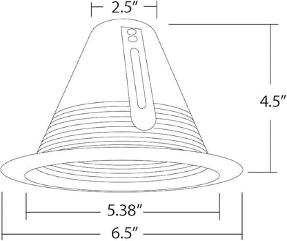 NICOR Lighting 15512WH Recessed Trims, White, 5 Inches