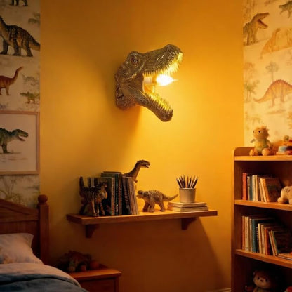 Plug in Wall Sconces -Resin Dinosaur Statue Wall Light- Suitable for Bedroom、Living Room and Hallway