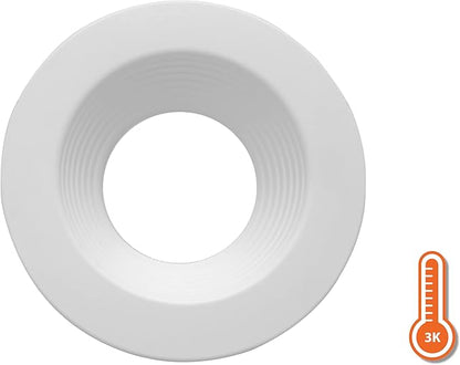 DLR56(v6) 5/6-inch White 900 Lumen 3000K Recessed LED Downlight with Baffle (12 Pack) (DLR566091203KWHBF-12)
