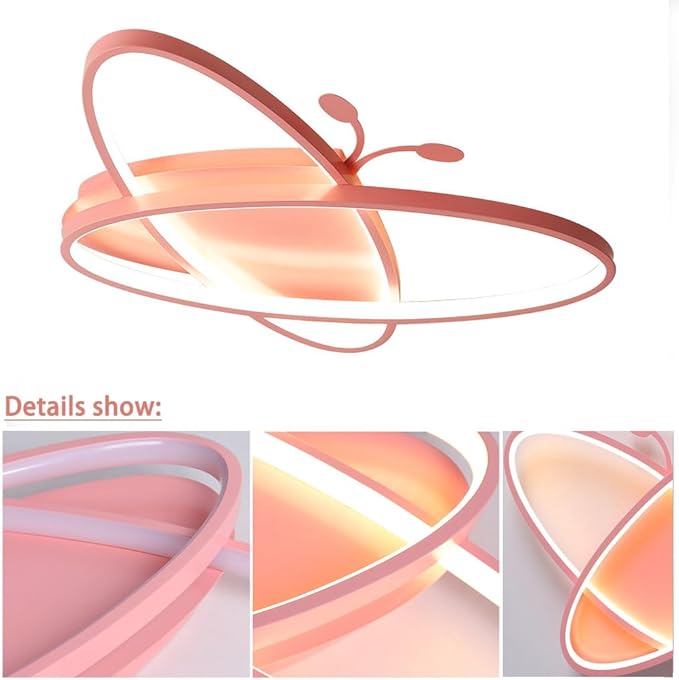 Modern Led Ceiling Light Fixture Kids Bedroom Flush Mount Ceiling Lights Dimmable with Remote Ceiling Lamp Creative Cartoon Chandelier Lighting for Girl Boy Baby Nursery Toys Room