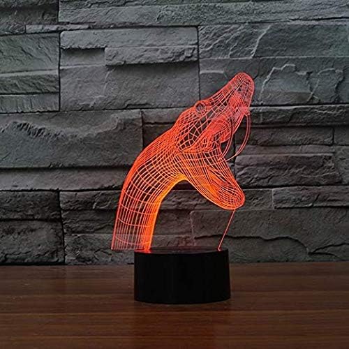 New Type 3D Snake Night Light Table Light 3D Lamp Table Lamp 3D LED USB 7 Color Change LED Table Lamp Xmas Toy Gift