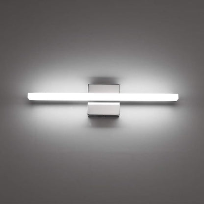 Combuh Modern Bathroom Light Fixtures Over Mirror, 16 Inch IP44 9W Chrome Vanity Light Bar for Bathroom, Wall Light Fixtures Cool White 6000K