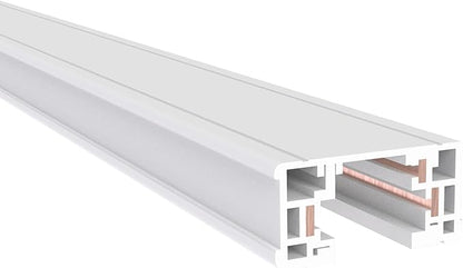 Lighting, H Track 4 feet Single Circuit,120V with 2 Endcaps in White, UL Listed