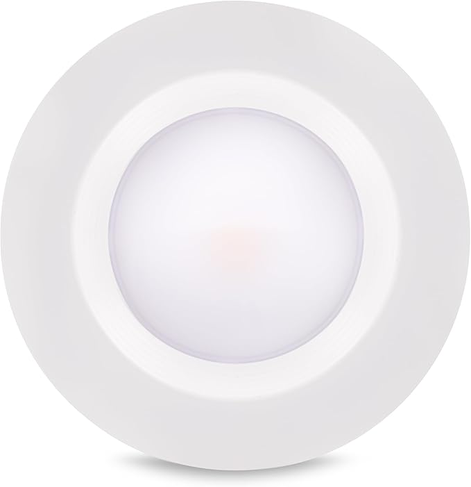 TCP LEDDR56BVCCT5 5/6 Inch LED Beveled Downlight - 50,000 Hour Life, Selectable CCT 27K-50K, 1400 Lumens, 14W, TRIAC Dimmable, E26 Adapter, UL Approved for Damp Locations, Easy Install Ceiling Light
