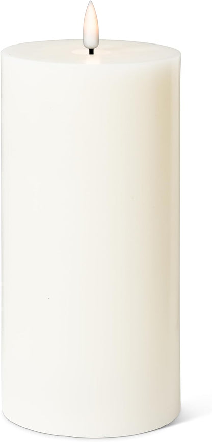 Abbott Collection Wax LED Flameless Pillar Candle - Sand (4x8 H)