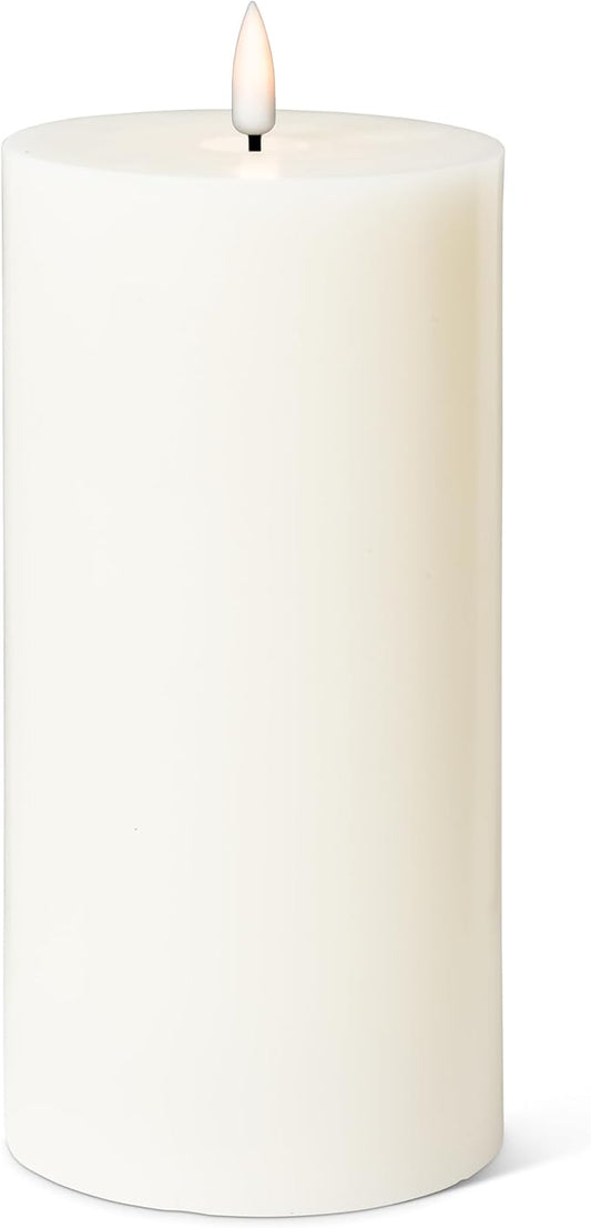 Abbott Collection Wax LED Flameless Pillar Candle - Sand (4x8 H)