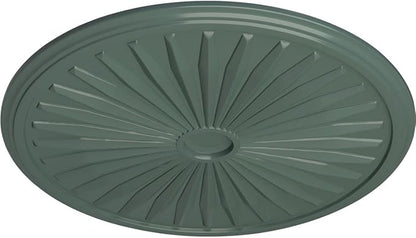 Ekena Millwork CM33LECBF - 33 1/8"OD x 3 1/2"ID x 1 3/8"P Leandros Ceiling Medallion (Fits Canopies up to 5") - Ceiling Medallion, Cloud Burst