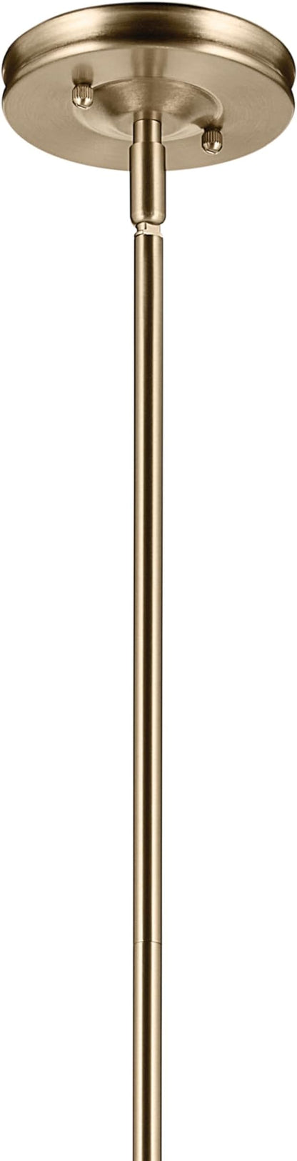 Kichler Laria 1-Light Pendant Light Fixture with Opal Glass, Updated Traditional Hanging Light for Kitchen Island and Dining Room in Champagne Bronze (19.75" x 16"), 52775CPZ