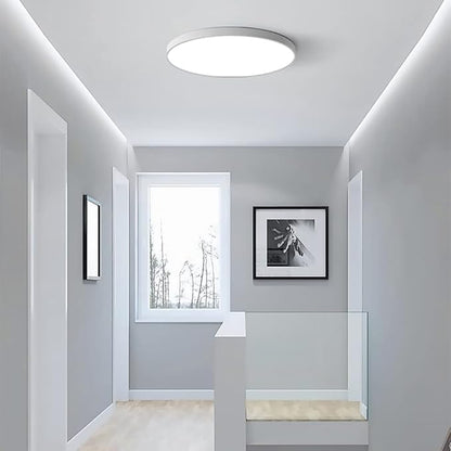 LED Ceiling Light Fixture,20 Inch Modern Round Recessed Ceiling Lights, Dimmable Light,White 36W Close to Ceiling Lighting Flush Mount Living Room Bedroom,3000K-6000K