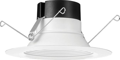 Juno E Series 5"/6" LED Ceiling Light, Baffle Trim Recessed Lighting with 5-in-1 Switchable White Color, 900 Lumens, Wet Rated LED Downlight, Dimmable, White