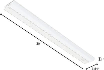 Inlight 30-inch Hardwired Only LED Under Cabinet Lighting, Daylight White(5000k), Dimmable, Matte White Finished, ETL Listed, IN-0201-14-WH-50