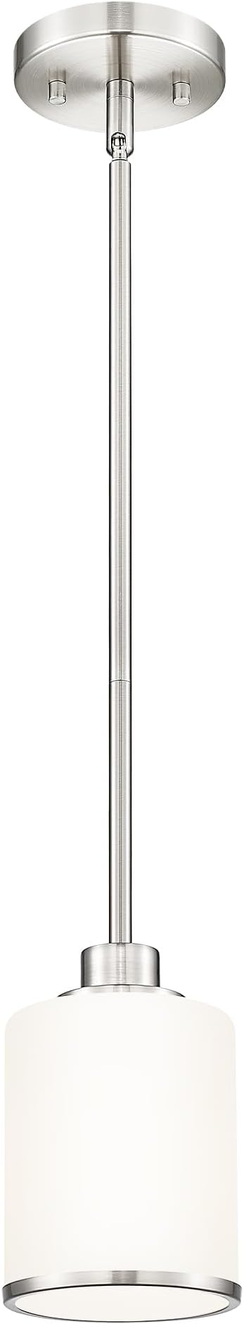 Beionxii Brushed Nickel Pendant Lights Kitchen Island, Hanging Lights Fixtures with Clear Glass, Kitchen Pendant Lighting Over Island, Hanging Lights for Sink, Dining Room, Entryway, BX-PL02BN-CG