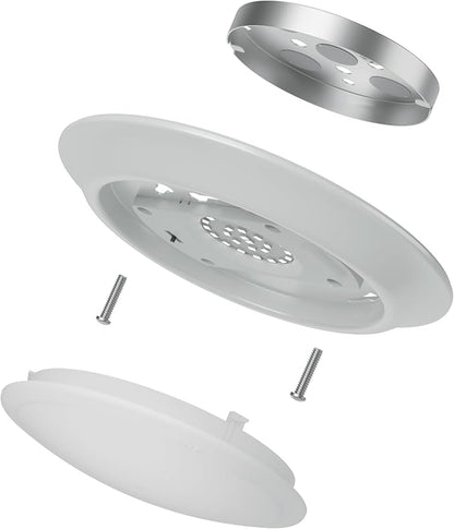 Kichler Low Profile LED Downlight - Gen Select 5-in-1 Downlight White, for Wet or Damp Spaces, 2700K-5000K, Color Temperature Select, Power Surge Protected, (7.38" Dia x 1.35" H) 43874WH5CCT