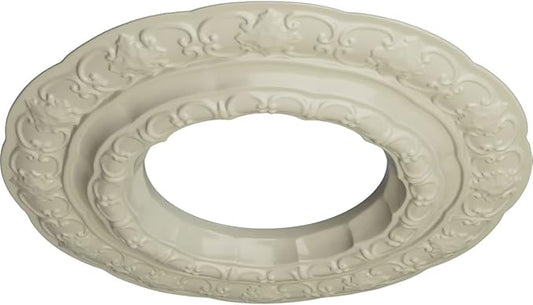 Ekena Millwork CM15LICYF 15 3/8"OD X 7"ID X 1"P Lisbon Ceiling Medallion Fits Canopies Up to 7", Clear Yellow