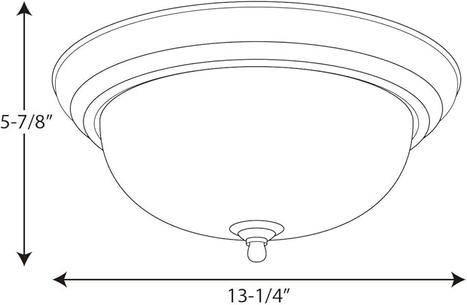 Progress Lighting 2-Light Ceiling Light, Flush Mount Ceiling Light Fixture for Interior Kitchen Lights, Hallway, Bedroom, Living Room, 13-1/4”, 5-7/8”, Antique Bronze, Alabaster Glass Shade