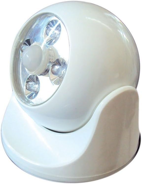 Maxsa 40241 Motion Activated use Anywhere Weatherproof Wireless LED Light, White,Off/White
