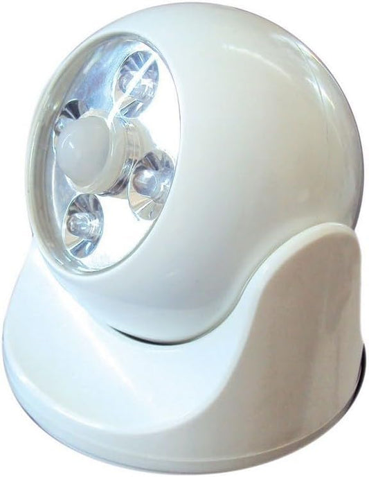 Maxsa 40241 Motion Activated use Anywhere Weatherproof Wireless LED Light, White,Off/White
