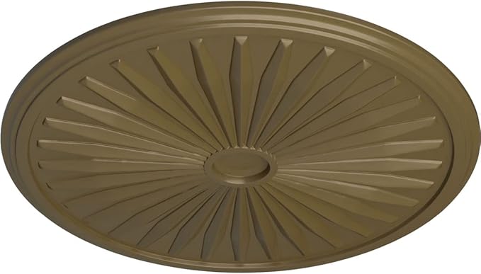 Ekena Millwork CM33LEMMF Leandros Ceiling Medallion, Mississippi Mud, 33 1/8"OD x 3 1/2"ID x 1 3/8"P