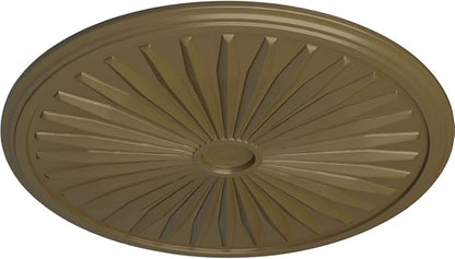 Ekena Millwork CM33LEMMF Leandros Ceiling Medallion, Mississippi Mud, 33 1/8"OD x 3 1/2"ID x 1 3/8"P