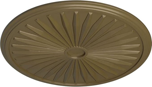 Ekena Millwork CM33LEMMF Leandros Ceiling Medallion, Mississippi Mud, 33 1/8"OD x 3 1/2"ID x 1 3/8"P