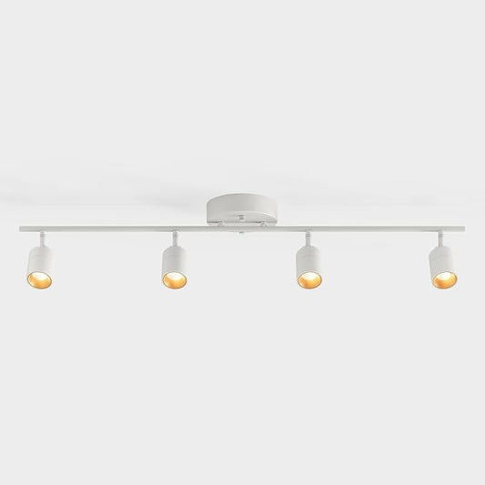 Shura White 4-Light Track Light with Adjustable Heads, Integrated LED Bulbs, 3 ft. Track Lighting Kit Ceiling Light, 3000k, 2240 Lumens