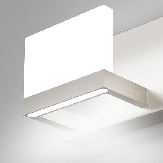 Tipace 4 Lights LED Modern Vanity Light Brushed Nickel Bathroom Lighting Fixture Up and Down Bathroom Wall Light Over Mirror(White Light 6000K)