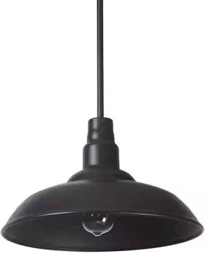 Indoor/Outdoor Mini Pendant Light, 14"" Vintage Farmhouse Decor Adjustable for Kitchen, Restaurant, Dining Room, Entryway, Yard, Waterproof Pendant in Brown Finish, SHEL000047