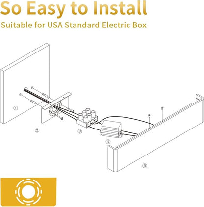 Aipsun 15.75in Matte White Modern Vanity Light Up and Down LED Vanity Light for Bathroom Wall Lighting Fixtures (Warm Light 3000K)