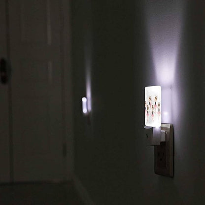 LED Night Light,Cute Ballerina LED Night Light Plug into Wall with Dusk to Dawn Light Sensor White Energy Efficient Nightlight for Bedroom Bathroom Hallway Living Room Kitchen