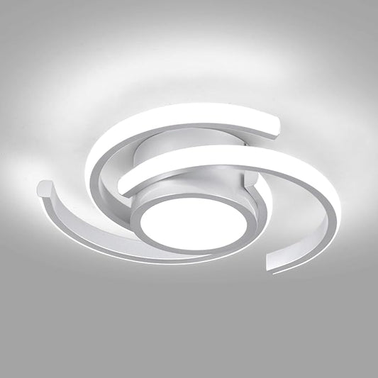 ADISUN LED Modern Ceiling Light,6000K Semi Flush Mount Ceiling Light Fixture, Small Ceiling Lamp for Living Room Bedroom Bathroom Kitchen(D11 in*H2.9 in; 33W)