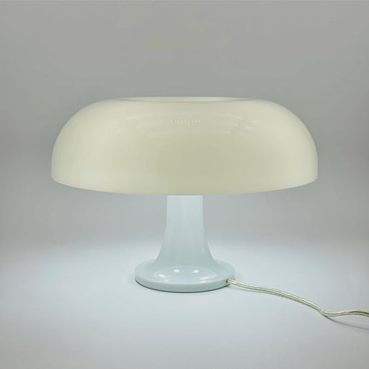 Lotus Atelier Retro Mushroom Lamp for Room Aesthetic Modern Lighting for Bedroom | Cool Retro Living Room Decor (White)
