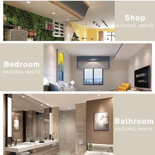 2 Inch LED Downlight, 3W Recessed Lighting Dimmable Ceiling Light Kit, 3000K Warm White, CRI80 LED Can Lights with Driver(35W Halogen Equivalent), 10 Pack