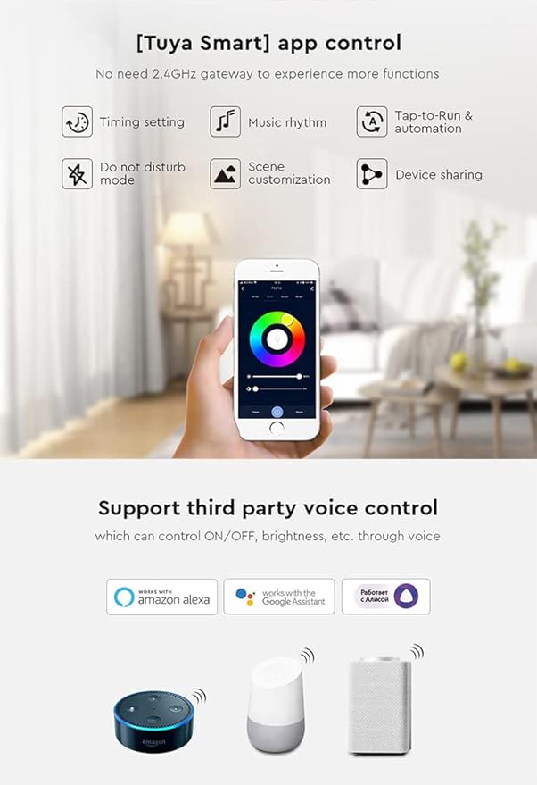 LGIDTECH FUT037W+ Miboxer 3 in 1 LED Strip Light Controller DC12-24V,Smartphone APP Control Directly,Compatible with Amazon Echo Alexa Google Home Voice Control