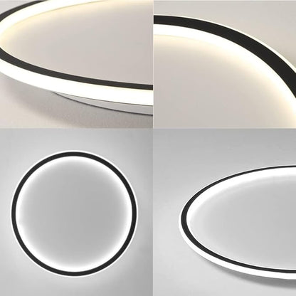 Dimmable LED Ceiling Light Fixture Flush Mount,12" Round Recessed Ceiling Lamp with APP Adjustment,Black Ceiling Lamp 3000K-6000K 33W Close to Ceiling Indoor Lighting for Bedroom Dining Living Room
