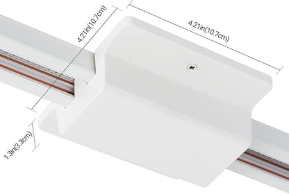 UL Listed H Track Floating Canopy Connector White for Single Circuit H Type Track Rail, H Track Lighting Rails Cover Compatible with H Track Rail System, Track Lighting Accessories Kit, 1 Pack