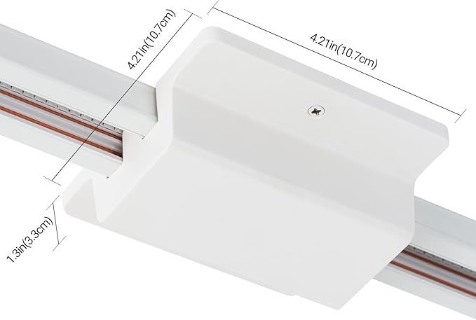 UL Listed H Track Floating Canopy Connector White for Single Circuit, Compatible with H Track Rail System, 2 Pack