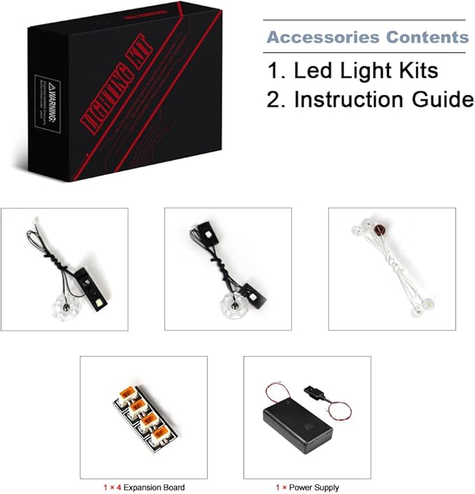 BrickBling LED Light Only, Compatible with Lego Creator 3 in 1 Tropical Ukulele 31156, Creative Lighting Kit Compatible with Lego Tropical Ukulele-Not Come with Model