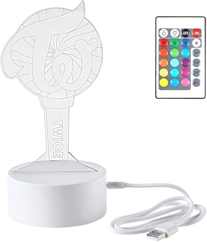 YX&ST Twice 16 Colors LED Night Light with Remote Control USB Acrylic Home Room Decoration