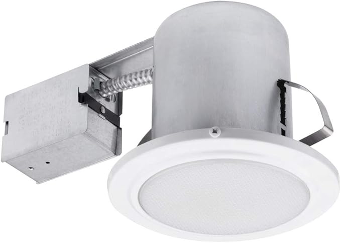 Globe Electric 90036 Recessed Lighting, 1 Pack, White Round (5 Inch), Bulb Not Included