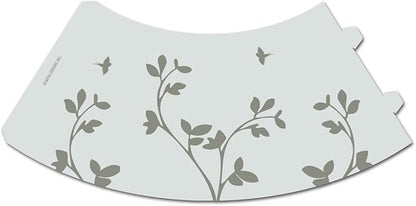 Royal Designs Vellum Tea Light Paper Wine Glass Lampshade, Flower Sprout Silhouette, Set of 20, Gray Sprout (TLS-1015-20)
