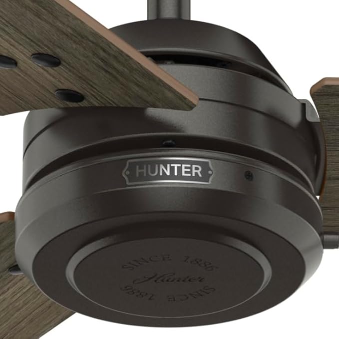 Hunter Cassius - Outdoor or Indoor Ceiling Fan No Light (Noble Bronze, 52 inch)