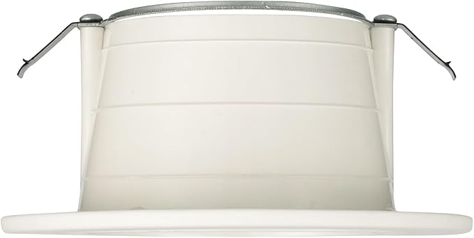 HALO E26 Series 4 in. White Recessed 4001WB-12PK Ceiling Light Plastic Step Baffle with White Trim Ring