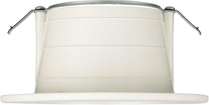 HALO E26 Series 4 in. White Recessed 4001WB-12PK Ceiling Light Plastic Step Baffle with White Trim Ring