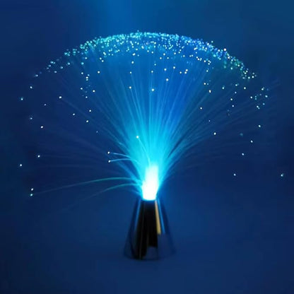EA 2 pck 13‘’ inch LED Colourful Changing Fibre Fiber Optic Fountain Night Light Calming Lamp Christmas