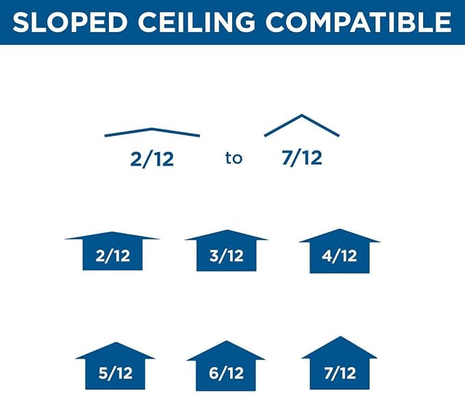 Progress Lighting P806A-R-MD-AT 6" Recessed Slope Ceiling Remodel Non-IC Housing 6" Trim