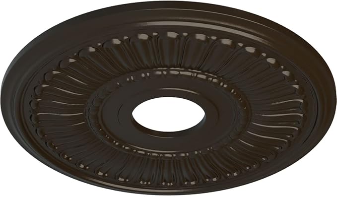Ekena Millwork 16"OD x 3 5/8"ID x 3/4"P Melonie Ceiling Medallion Fits Canopies up to 6 3/8" Ceiling Medallion, Stone Hearth