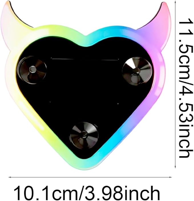 Romantic Devil-Horns Heart-Shaped LED Ambient Light - Color-Changing Car Window Lights, Universal Fit for Minivan, SUV, RV, Sedan, Truck, Personality Interior Decoration