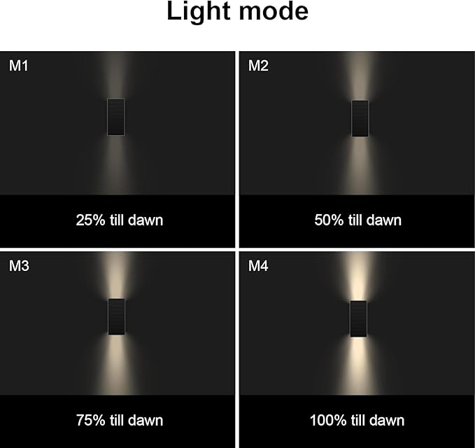 SOTTLOT Solar Sconce Lights Outdoor, Dimmable Solar Wall Lights Up and Down, 3000K 700LM Solars Lights Outdoor IP65 Waterproof for Yard Patio Garage Porch, 2pcs